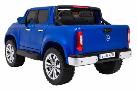 Mercedes Benz X-Class dla dzieci Lakier Niebieski + Pilot + Napęd 4x4 + MP4 + Bagażnik + EVA Mercedes Benz X-Class dla dzieci Lakier Niebieski + Pilot + Napęd 4x4 + MP4 + Bagażnik + EVA