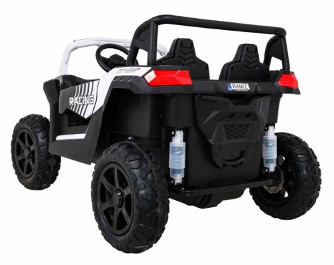 Buggy ATV Strong Racing dla 2 dzieci Biały + Silnik bezszczotkowy + Pompowane koła + Audio LED Buggy ATV Strong Racing dla 2 dzieci Biały + Silnik bezszczotkowy + Pompowane koła + Audio LED
