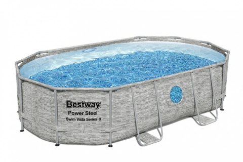 Basen stelażowy Power Steel Swim Vista z oknem 488x305x107 16x10FT BESTWAY 6w1 + Pompa piaskowa Basen stelażowy Power Steel Swim Vista z oknem 488x305x107 16x10FT BESTWAY 6w1 + Pompa piaskowa