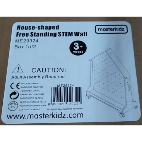 MASTERKIDZ Drewniana Tablica STEM Wolnostojąca XXL w Kształcie Domu MASTERKIDZ Drewniana Tablica STEM Wolnostojąca XXL w Kształcie Domu